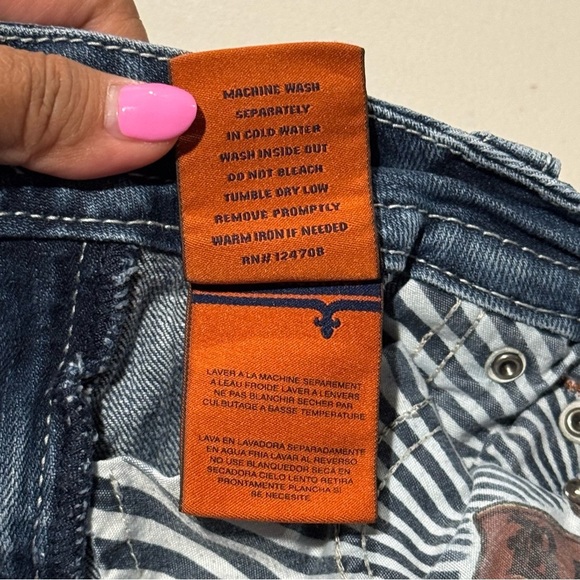 Rock Revival Women’s 28 Blue Adaliz Easy Straight Denim Jeans Embellished Y2k - Picture 6 of 11